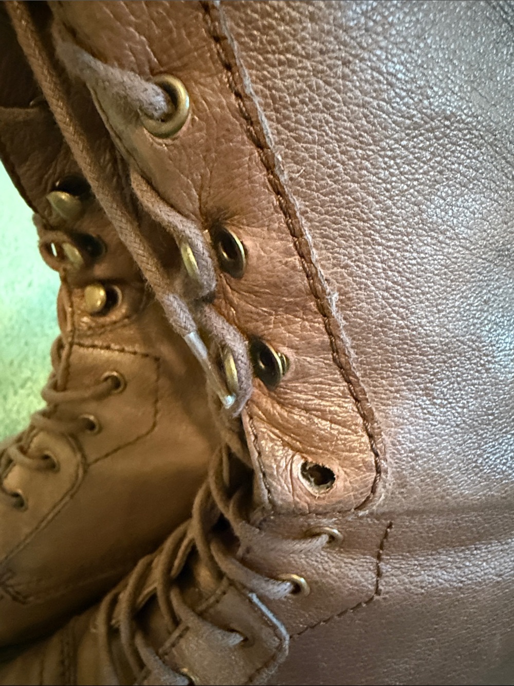Steve Madden  Lace-Up Leather Combat Boots - Women - Picture 3 of 4